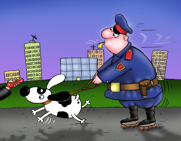 шарж полицейский