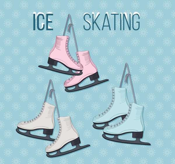 коньки вектор