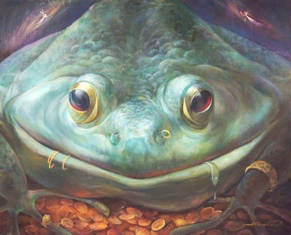 лягушка живопись