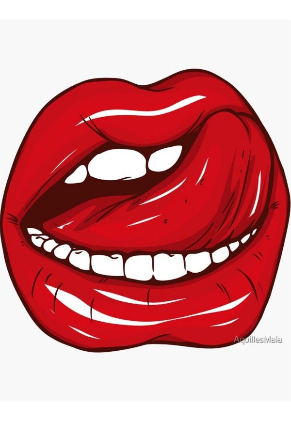 стикер губы