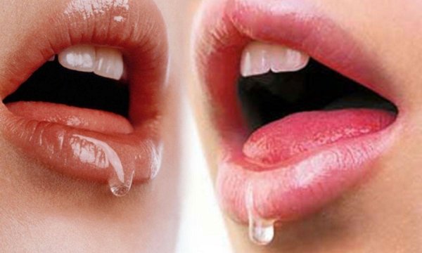 слюнявые губы