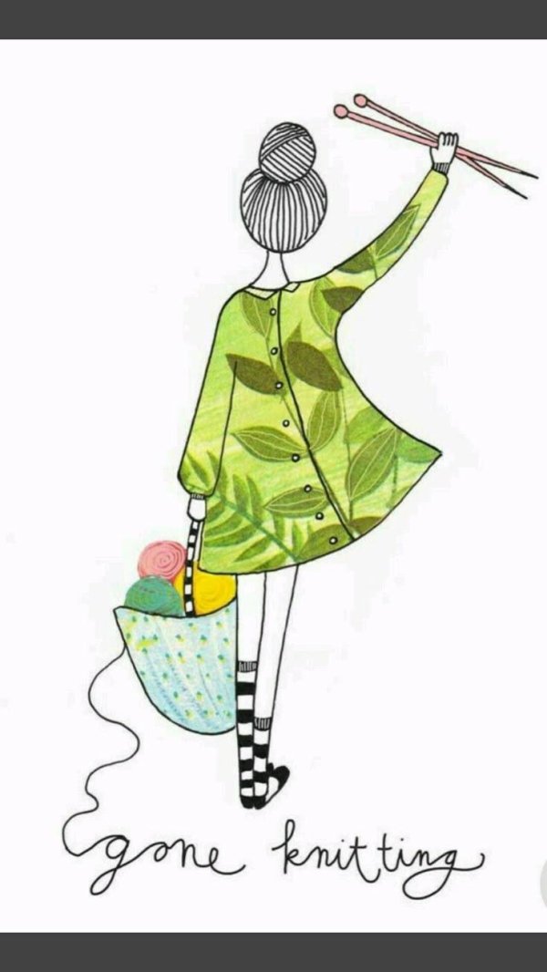 иллюстрации вязальщица