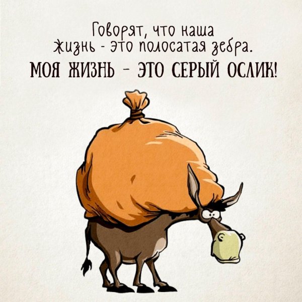 ослик с мешками