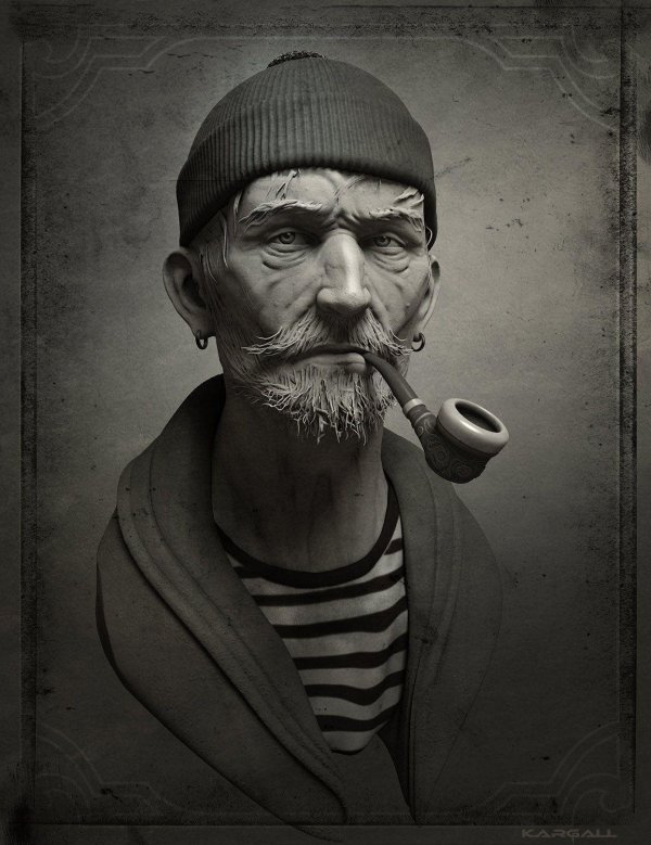 дед с сигаретой