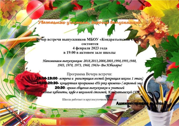 пригласительные на встречу выпускников