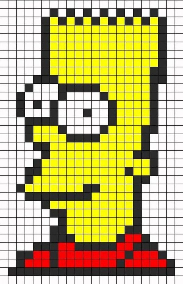 пиксельарт барт симпсон