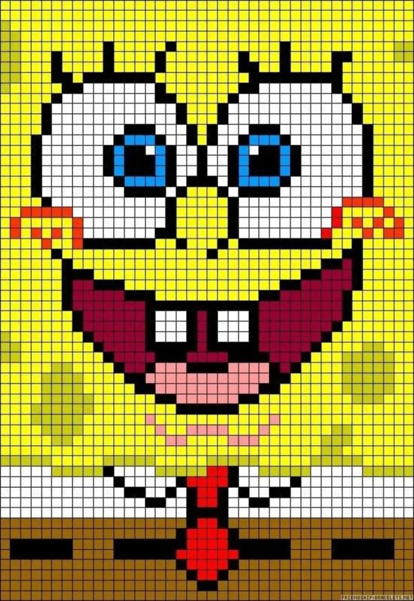 губка боб по клеточкам