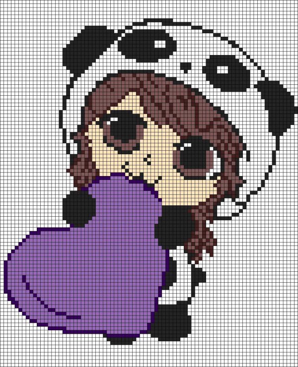 вышивка крестом панда