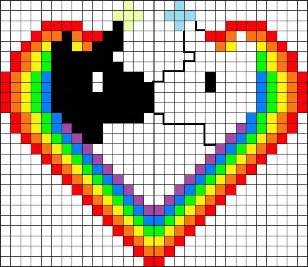 рисунки по клеткам небольшие