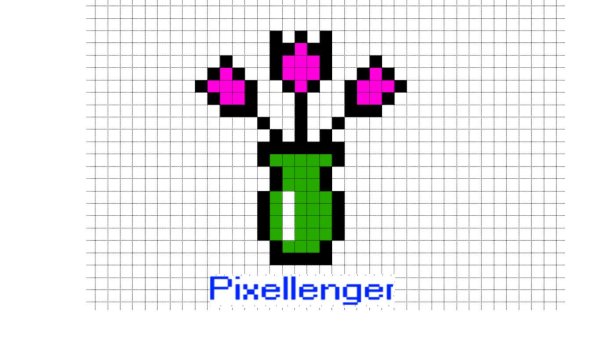 рисование по клеточкам цветы