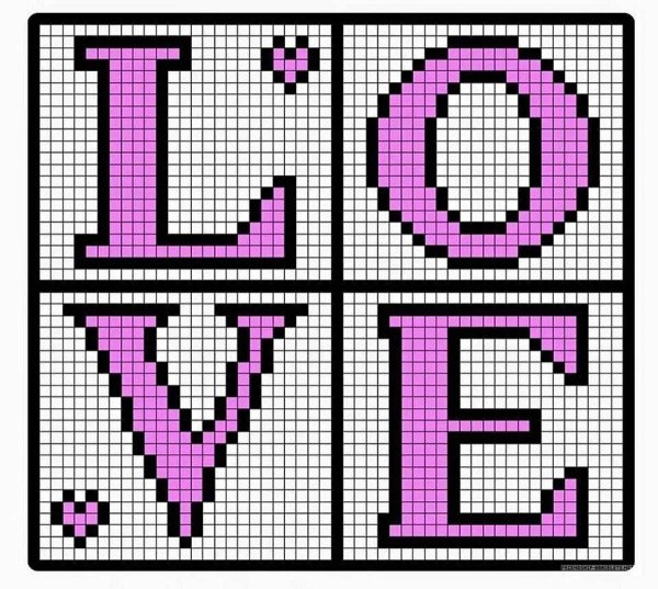 надписи по клеточкам