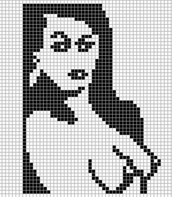 рисунки по клеточкам девушки