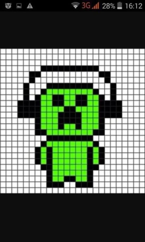 крипер по клеточкам