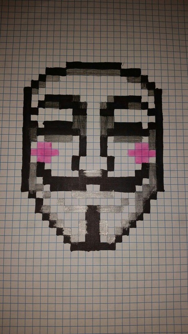 маска анонимуса pixel