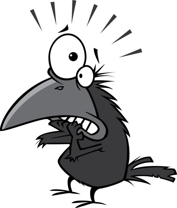 испуганная мультяшка