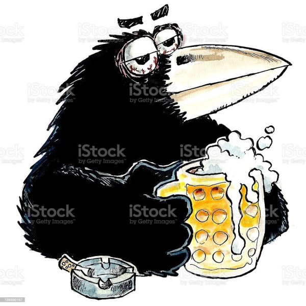 ворона мультяшный