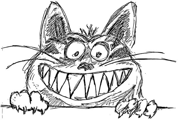 рисунок злого кота