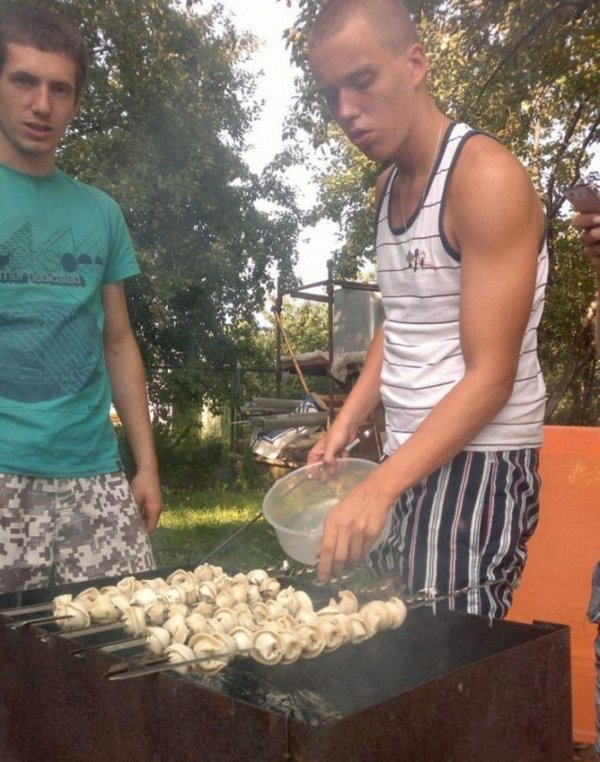 пельмени на мангале