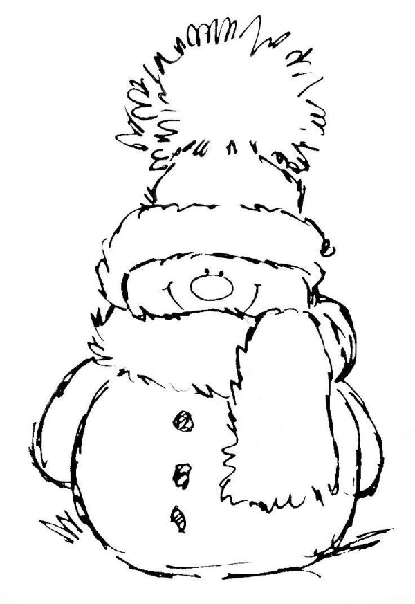 снеговик эскиз