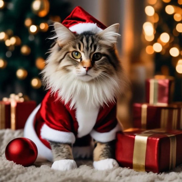 котики на новый год