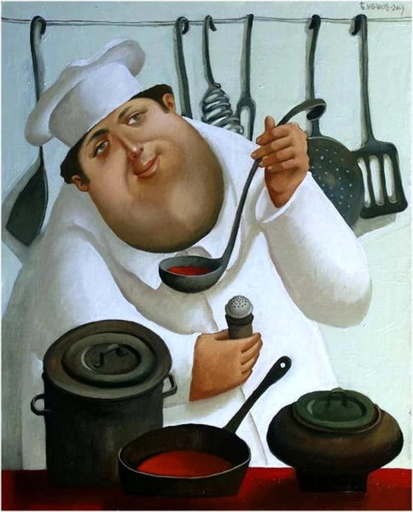 картина повар