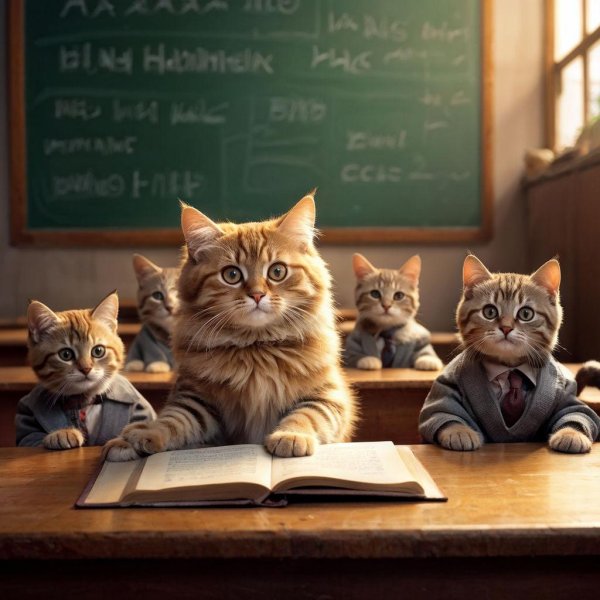 кот учитель