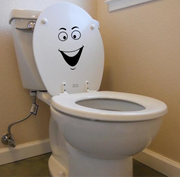 наклейку на унитаз улыбочка
