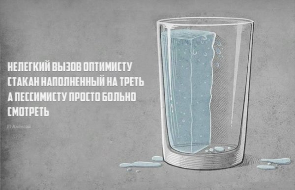 стакан наполовину