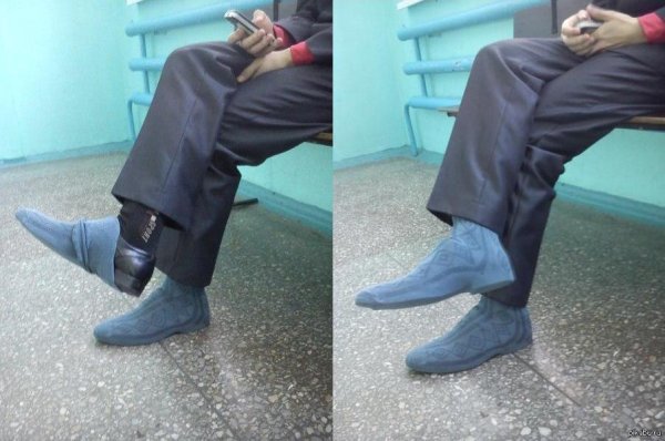 ботинки с носками