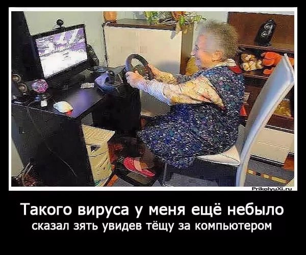 бабулька за компьютером