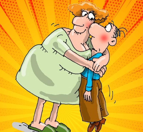 карикатуры на мужчин и женщин