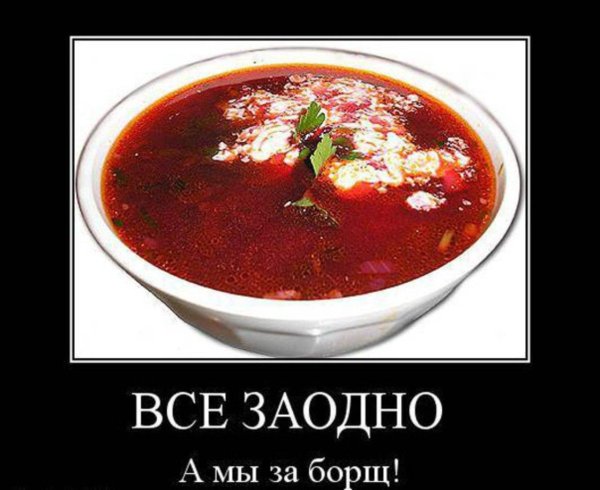 тарелка борща