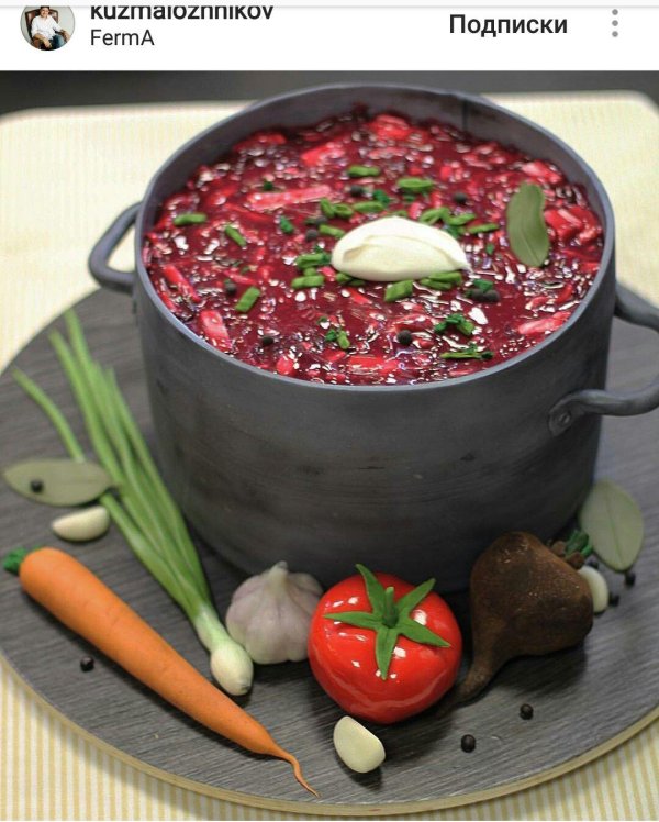 торт кастрюля с борщом