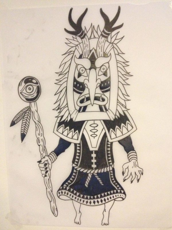 индеец раскраска