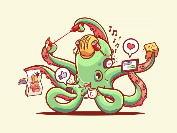 осьминог арт