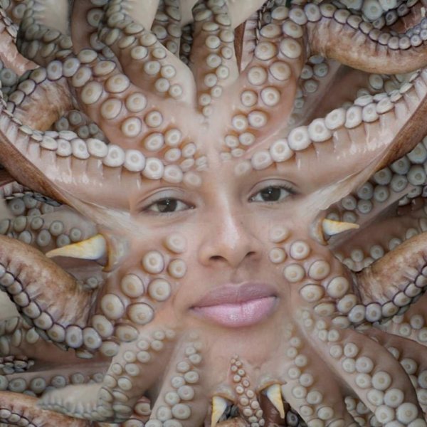 лицо осьминога