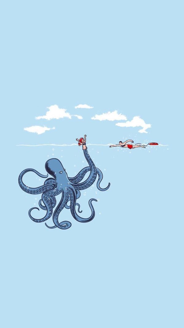 осьминог арт
