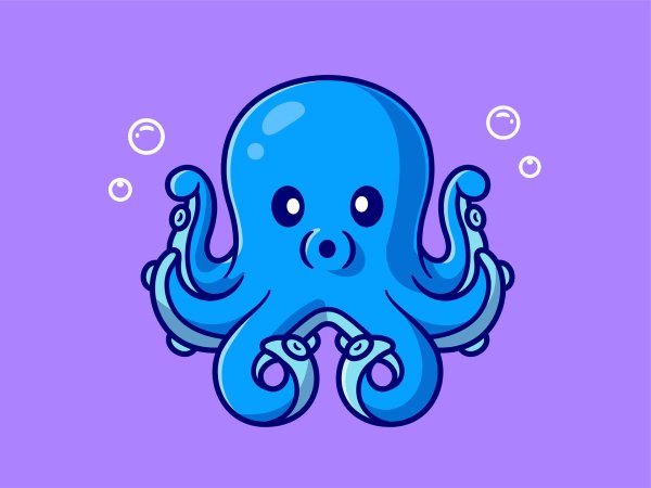 осьминог вектор