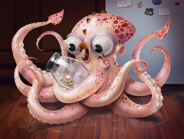 осьминог картина