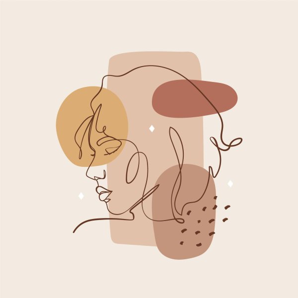 лицо линиями