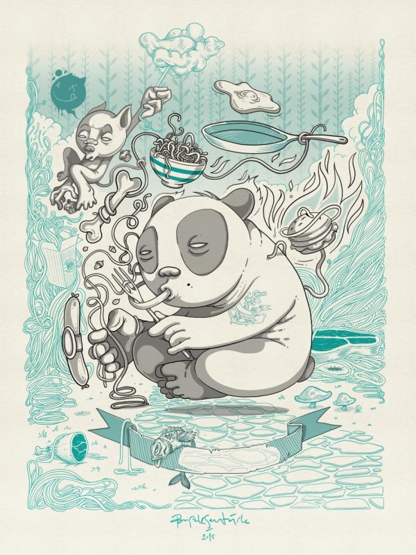 панда рисунки