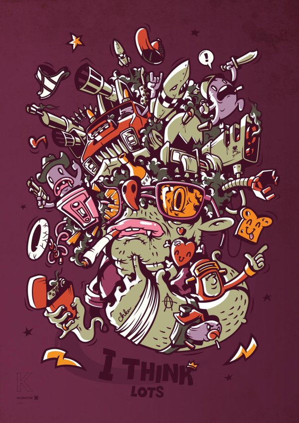 дудл монстры цветные