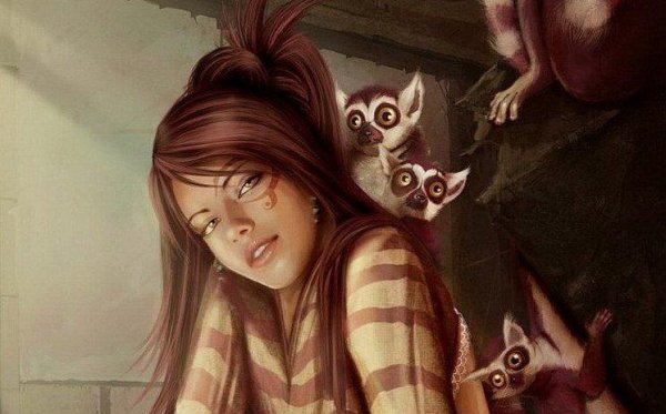 красивые рисованные девушки