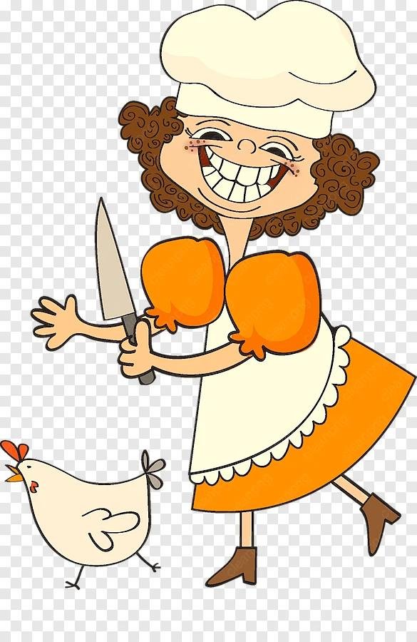 мультяшная курица