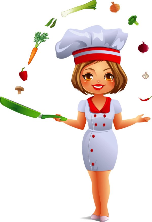 повариха рисунок