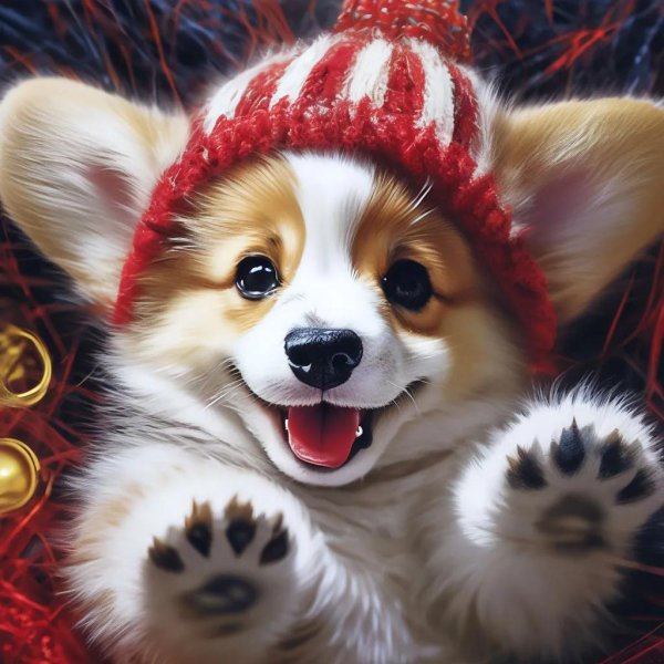 веселый корги