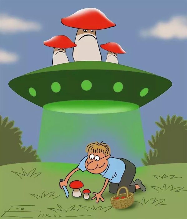 мухомор мультяшный