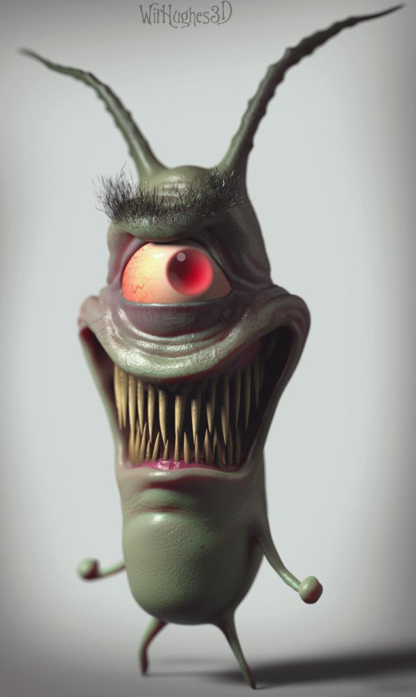 планктон спанч боб 3д