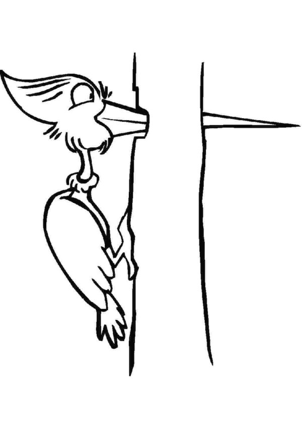 раскраска дятел