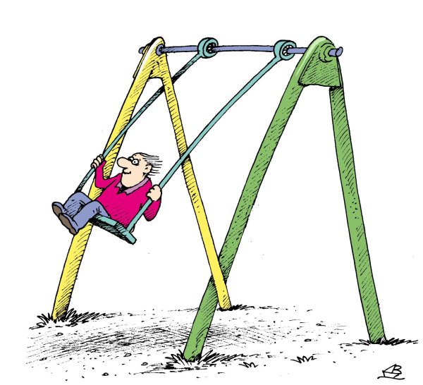 качели раскачиваются